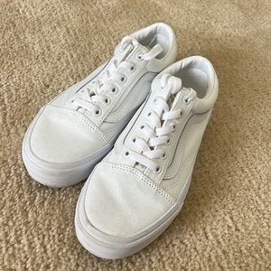 White platform vans
